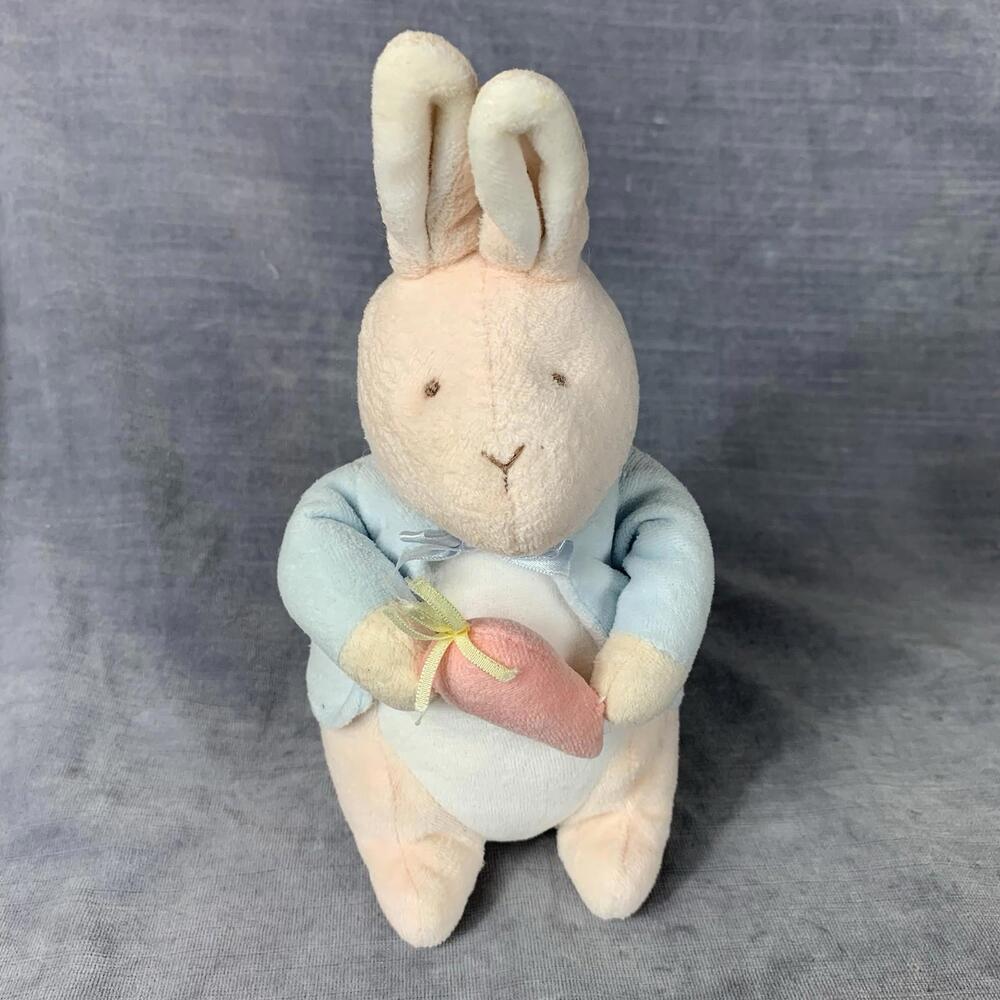 Vintage Eden Peter Rabbit 9” Plush Pastel Baby Beatrix Potter Bunny Velour Toy